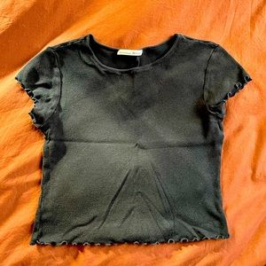 Reformation Jeans scalloped edge tee